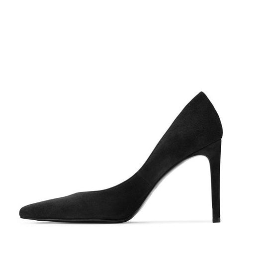 Black Leather Women Sandal