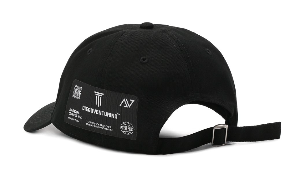 Black Cotton Men Hat
