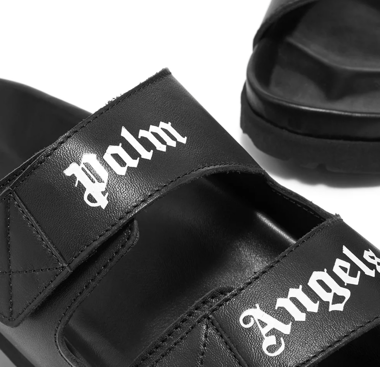 Black Leather Women Sandal