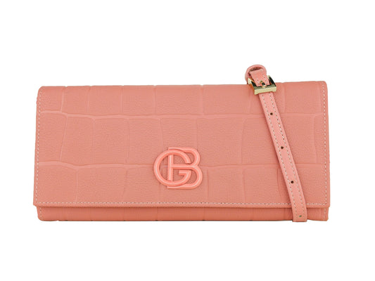 Pink Calf Leather Women Crossbody Bag