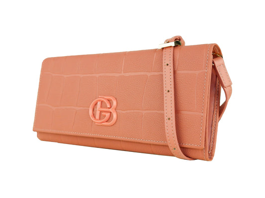 Pink Calf Leather Women Crossbody Bag