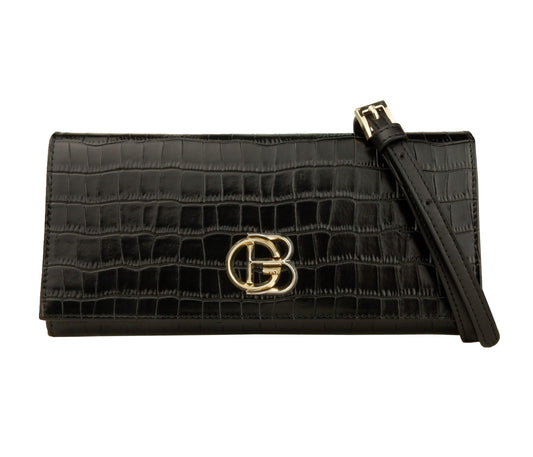 Black Vitello Leather Women Crossbody