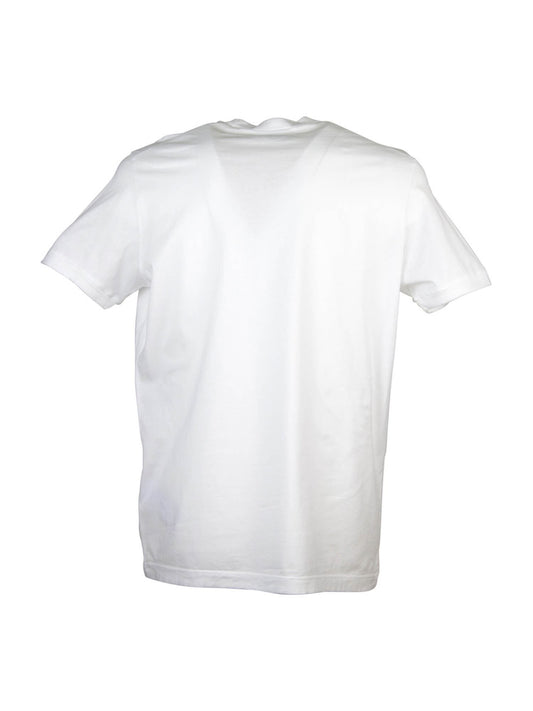 White Cotton Men T-Shirt