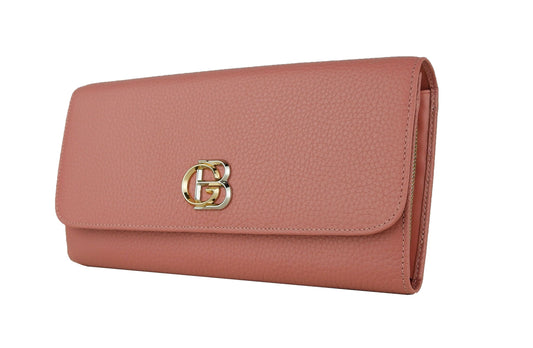 Pink Calfskin Leather Women Crossbody Bag