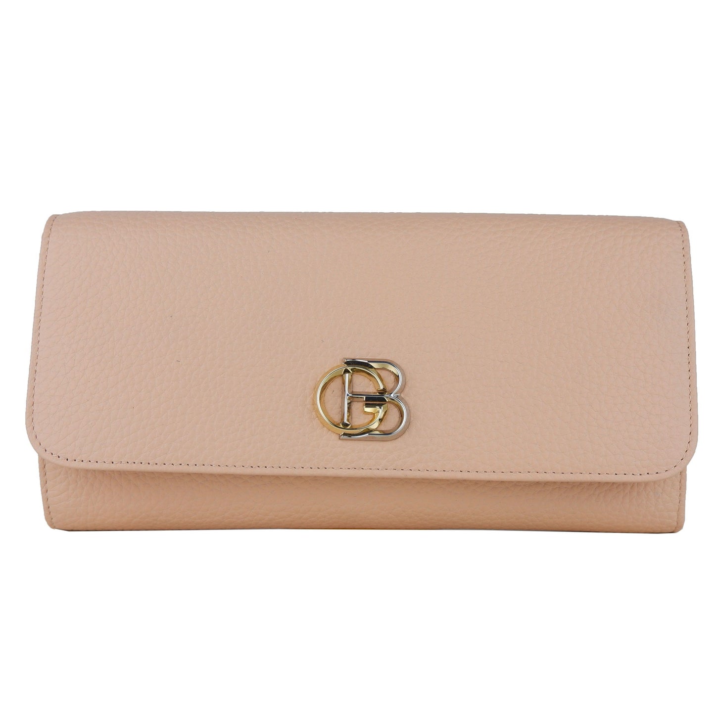 Beige Vitello Leather Women Crossbody Bag
