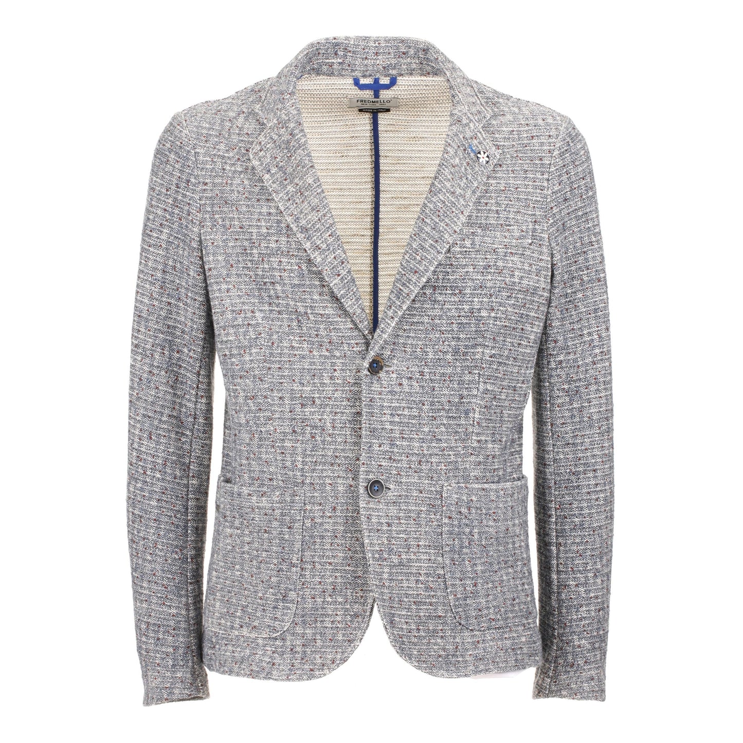 Blue Cotton Men Blazer