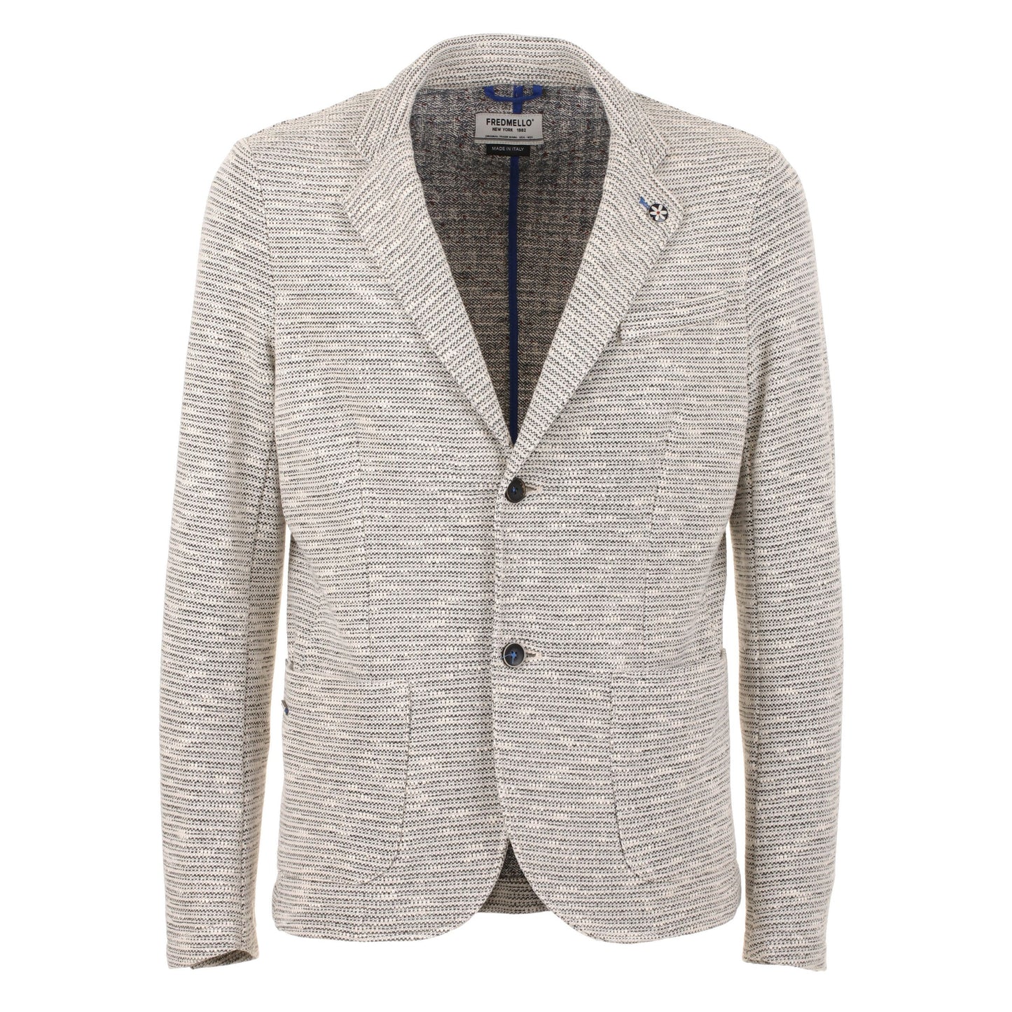 White Cotton Men Blazer