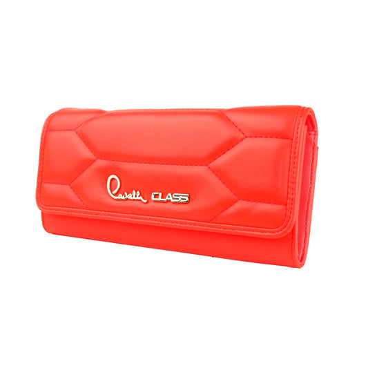 Red Polyurethane Women Crossbody Bag