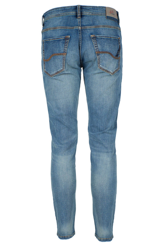 Blue Poliuretano Men Jeans