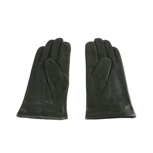 Green Lambskin Leather Men Glove