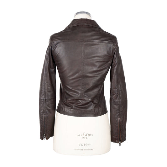 Brown Leather Women Jacket