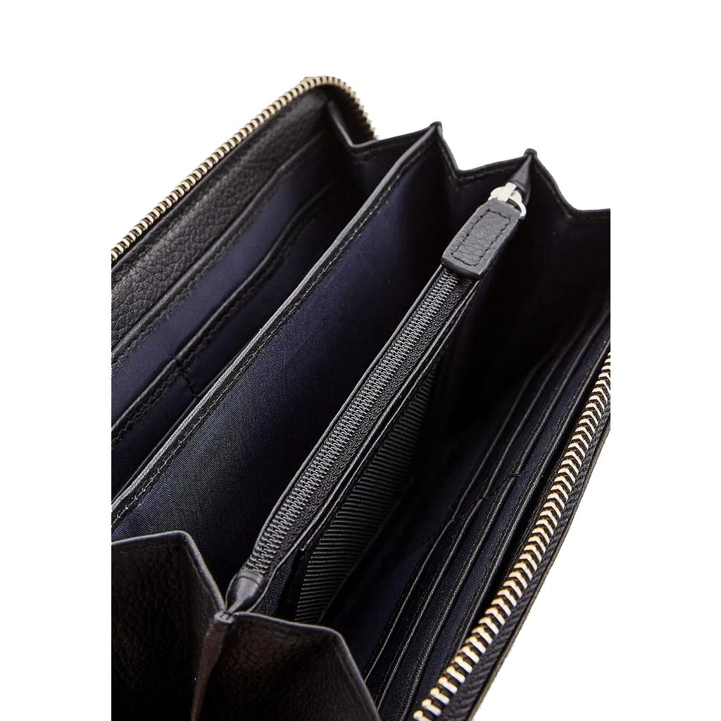 Black Calfskin Leather Men Wallet