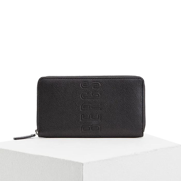 Black Calfskin Leather Men Wallet