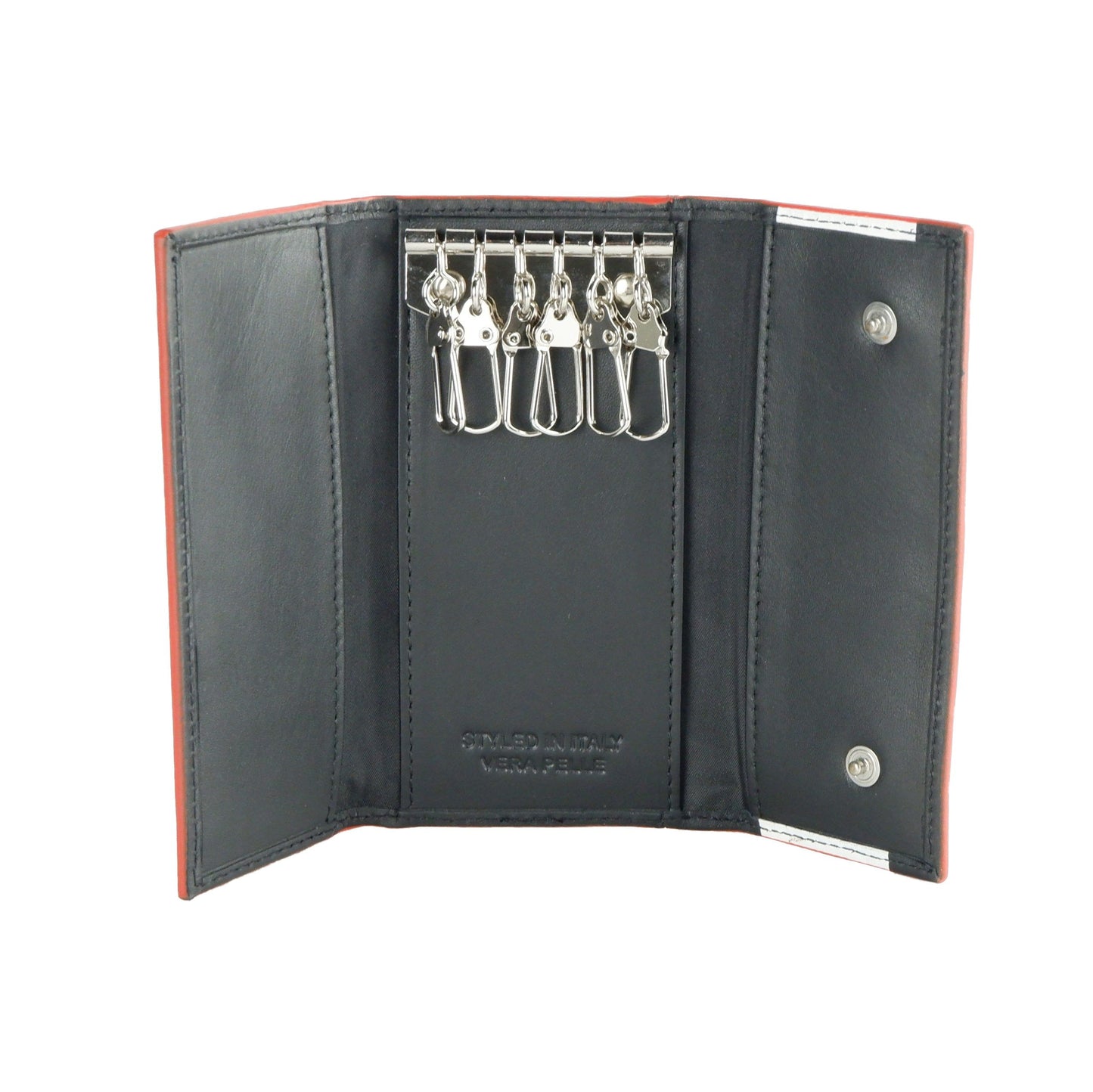 Black Leather Men Keychain