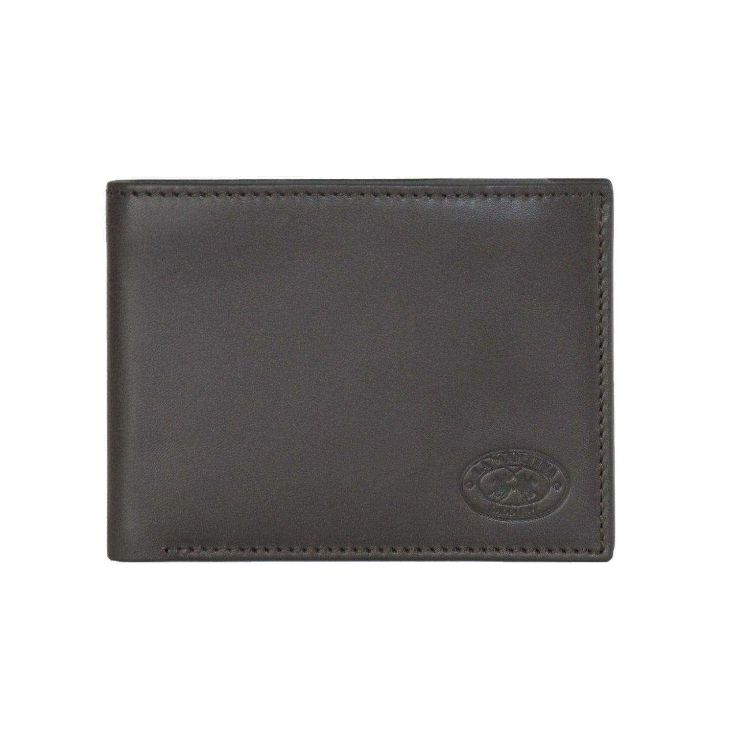 Dark Brown Vitello Leather Men Wallet