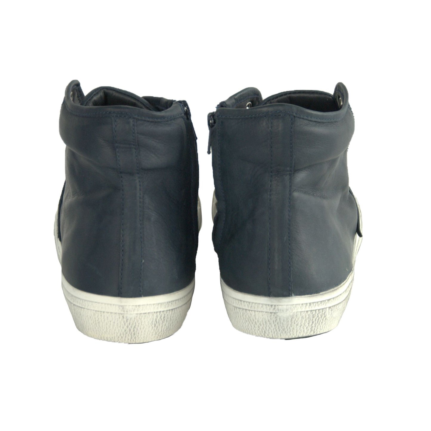 Blue Leather Men Sneaker