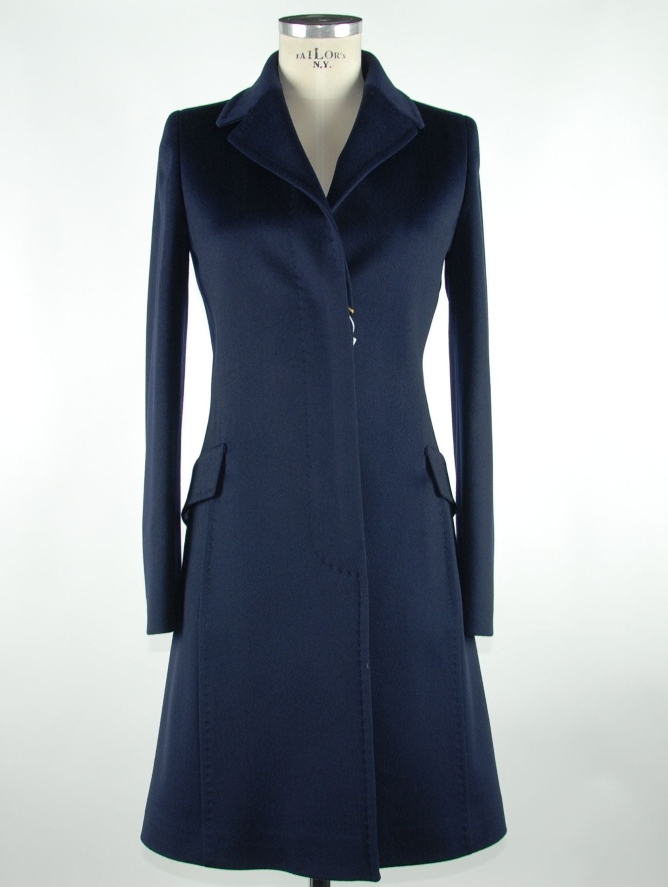 Blue Virgin Wool Women's Coat
