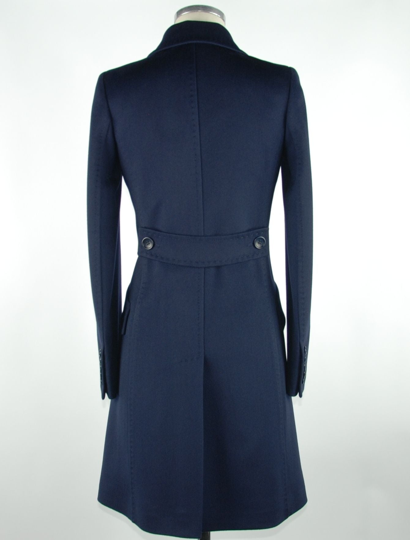Blue Virgin Wool Women's Coat