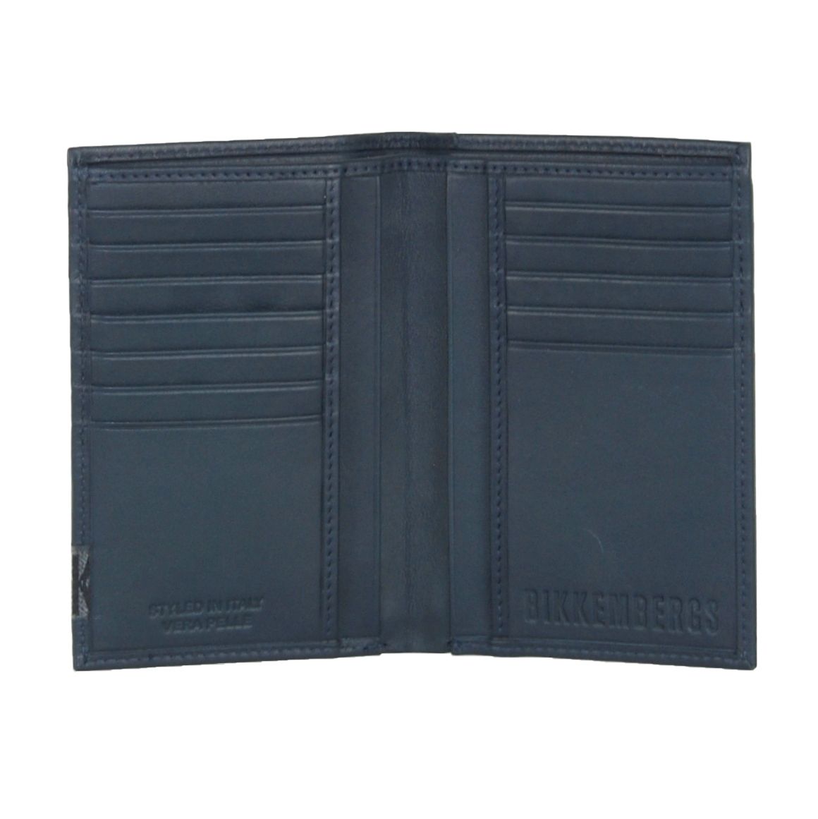 Blue Calf Leather Men Wallet