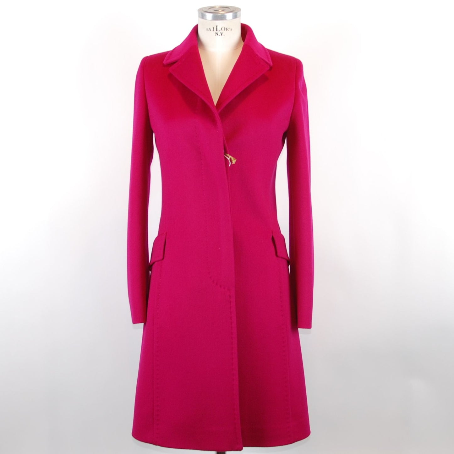 Fuchsia Wool Women Coat