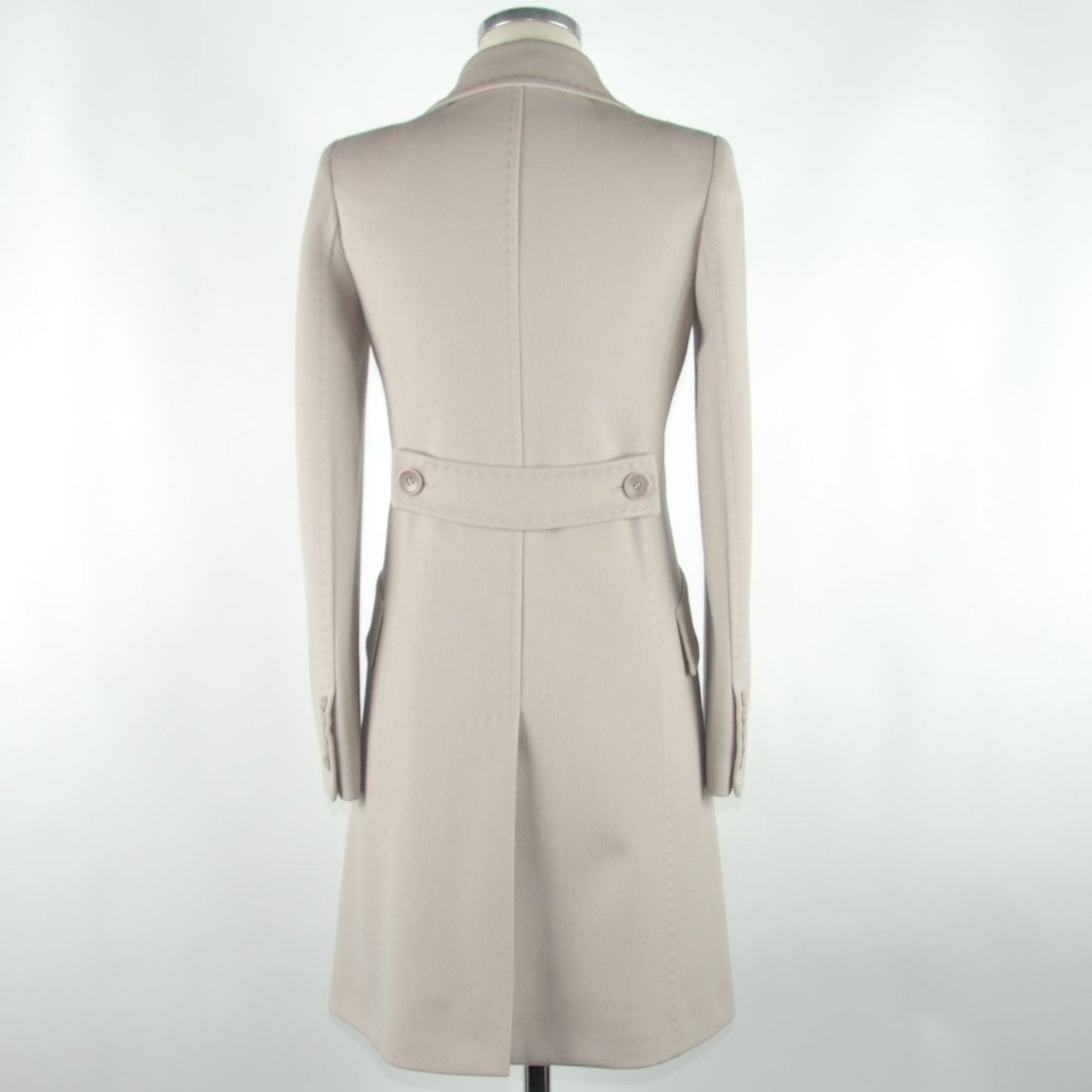 Beige Wool Women Coat