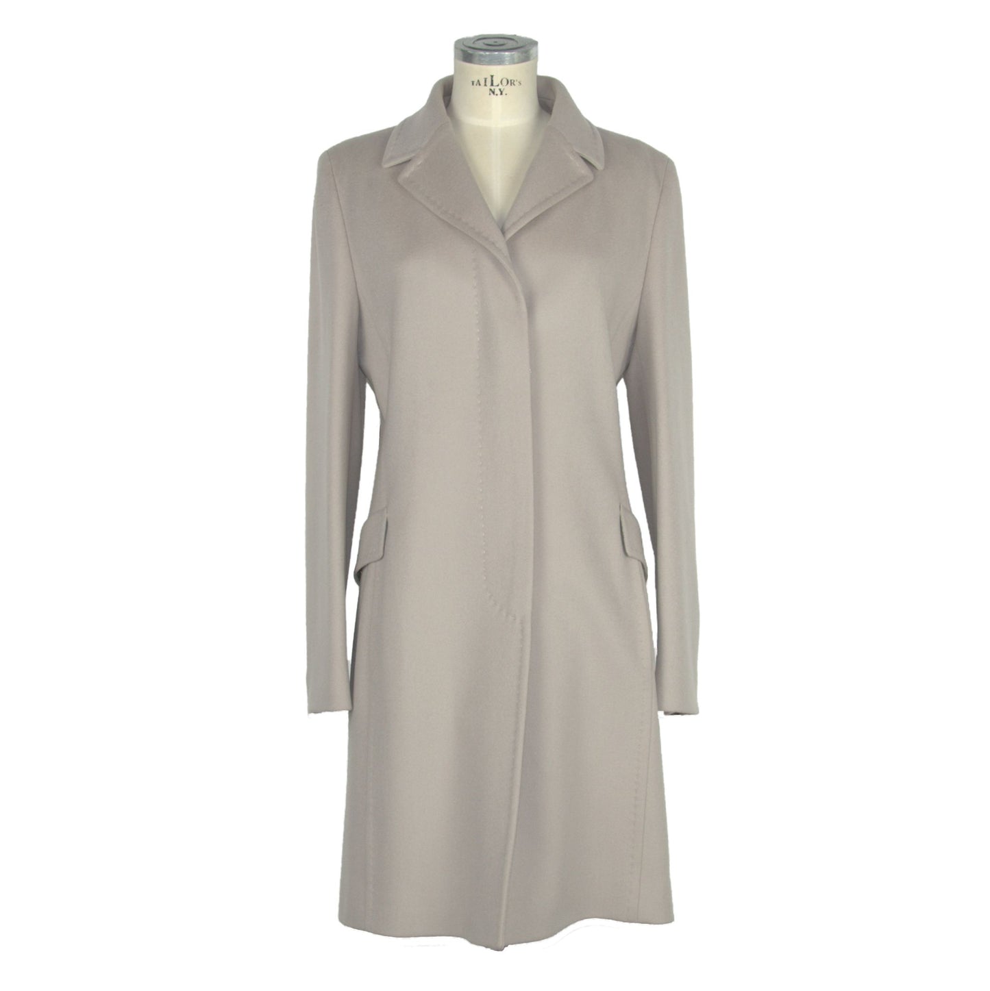 Beige Wool Women Coat