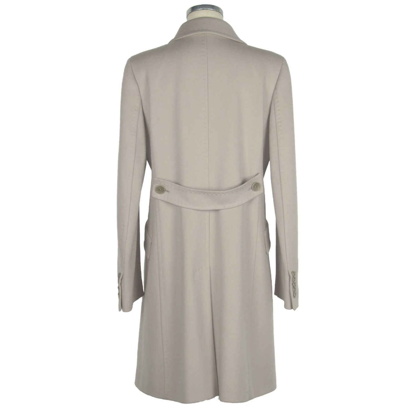 Beige Wool Women Coat