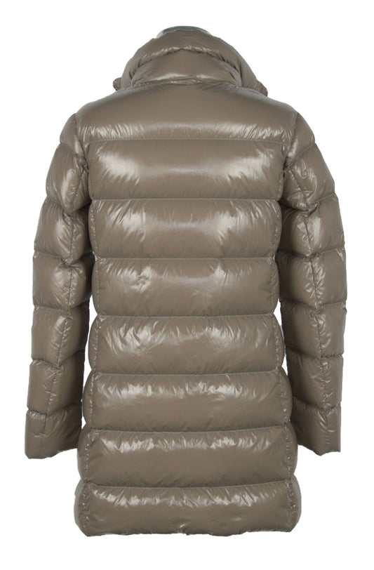 Chic Long Down Jacket in Super-Shiny Nylon