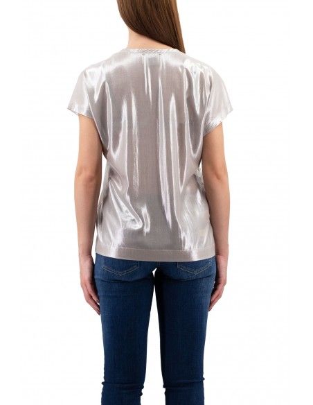 Gray Polyester Women Blouse