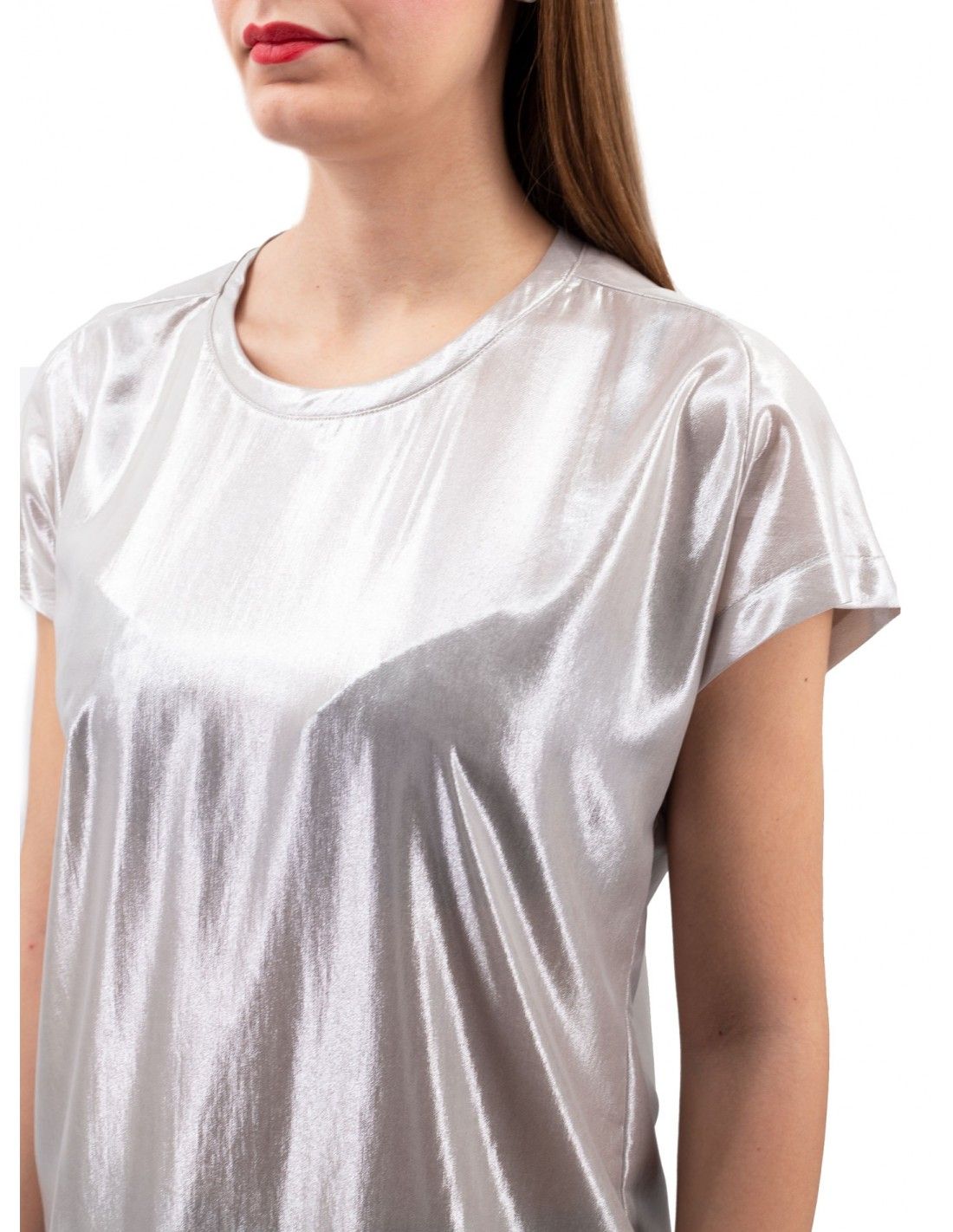 Gray Polyester Women Blouse