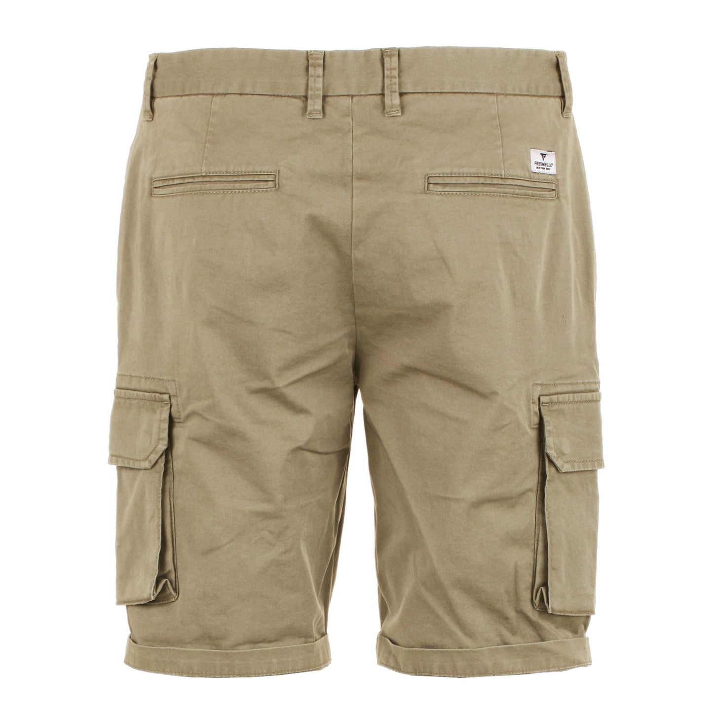 Beige Cotton Men Bermuda Shorts