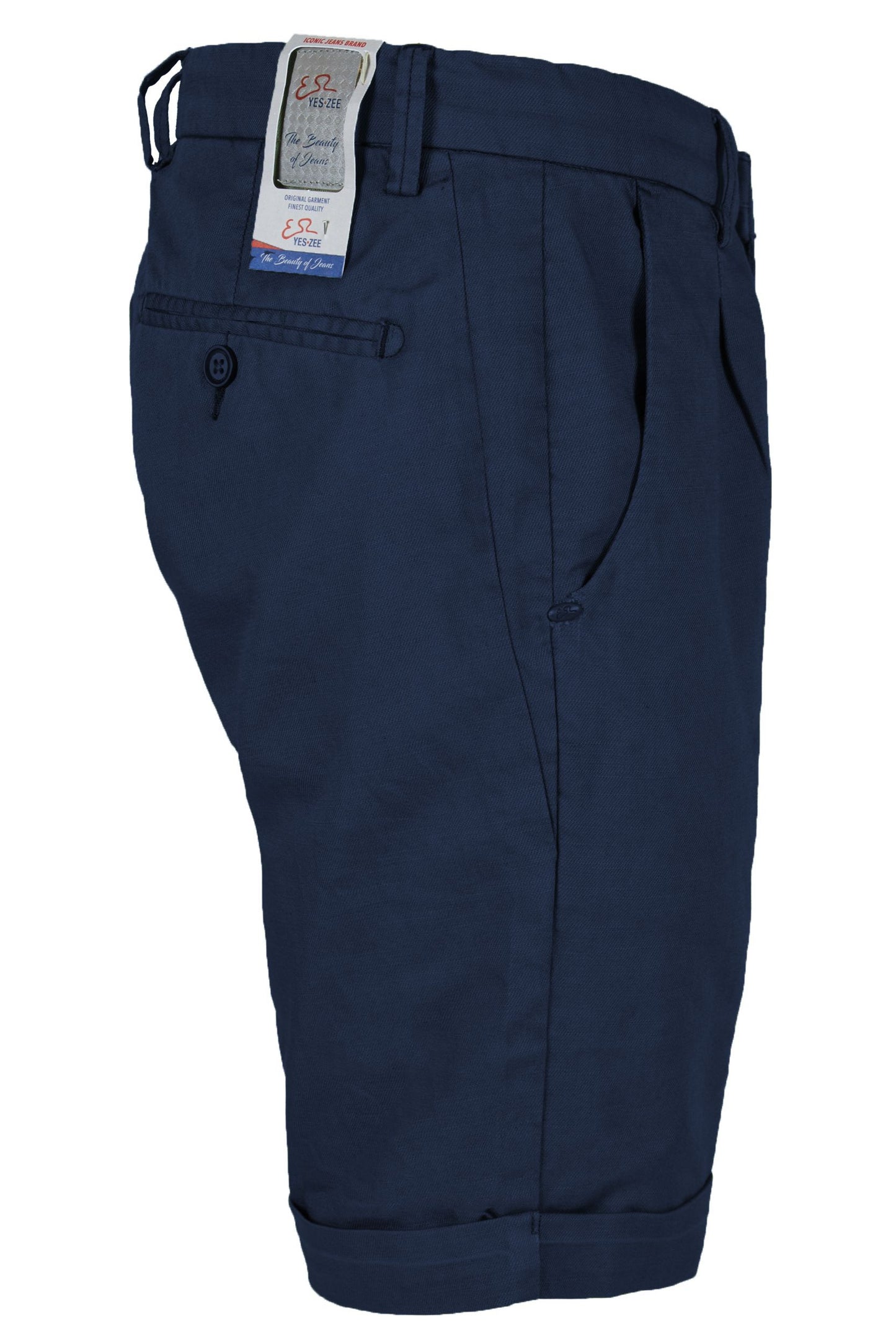 Blue Cotton Men Bermuda