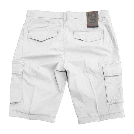 Elegant White Cargo Bermuda Shorts