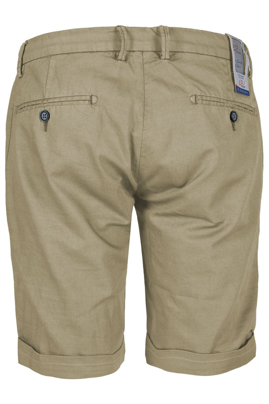 Beige Cotton Men Short