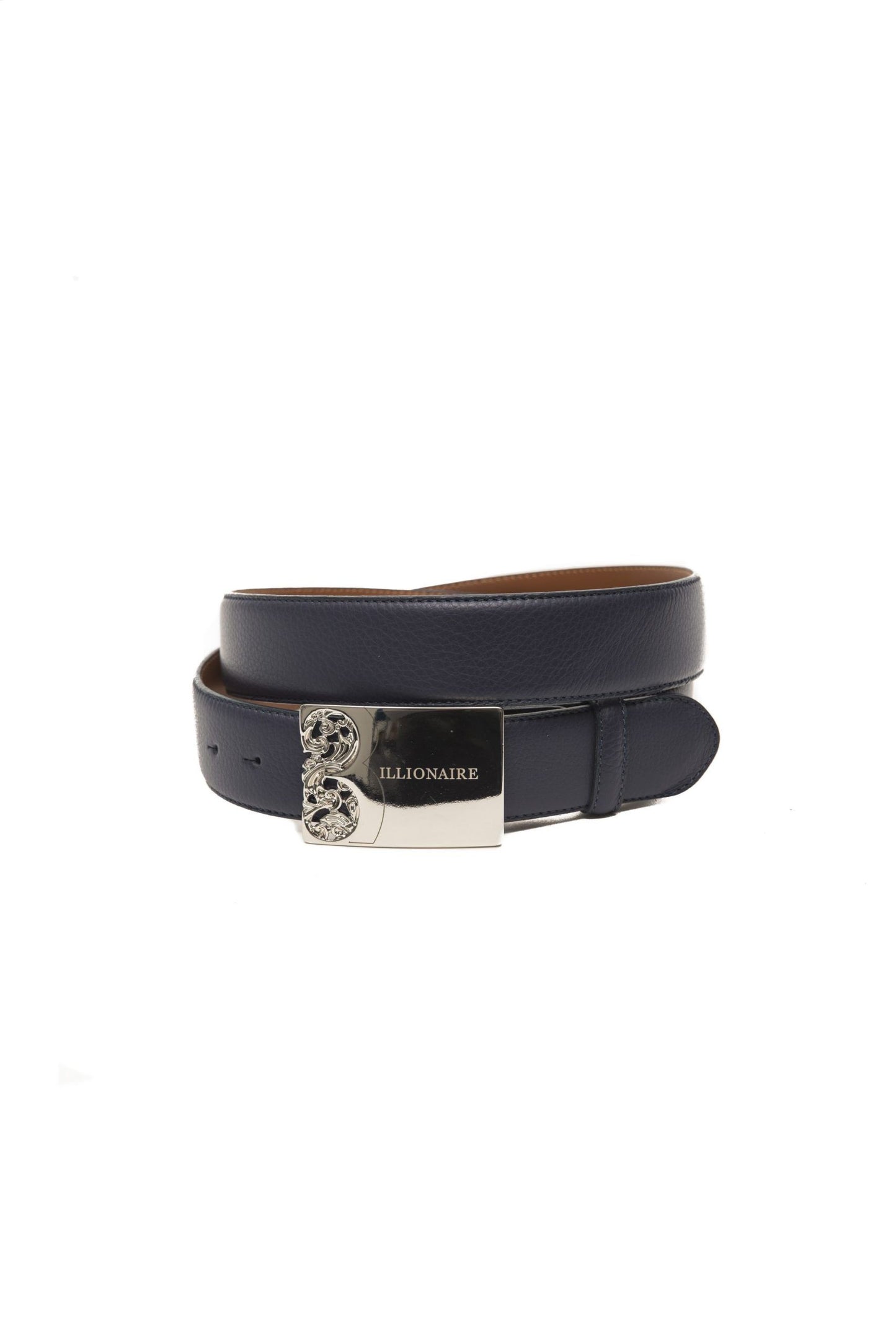 Blue Leather Men Belt