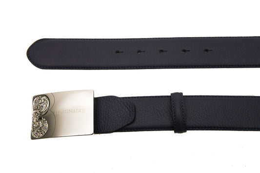 Blue Leather Men Belt