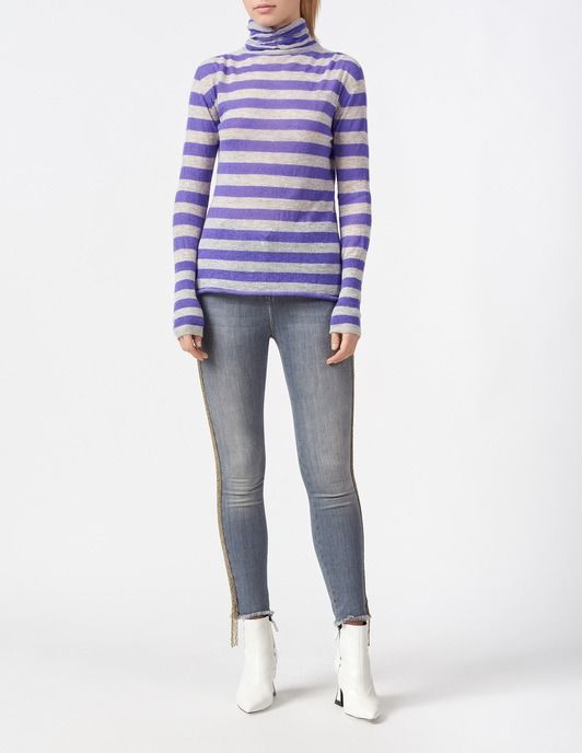 Purple Nylon Women Sweater