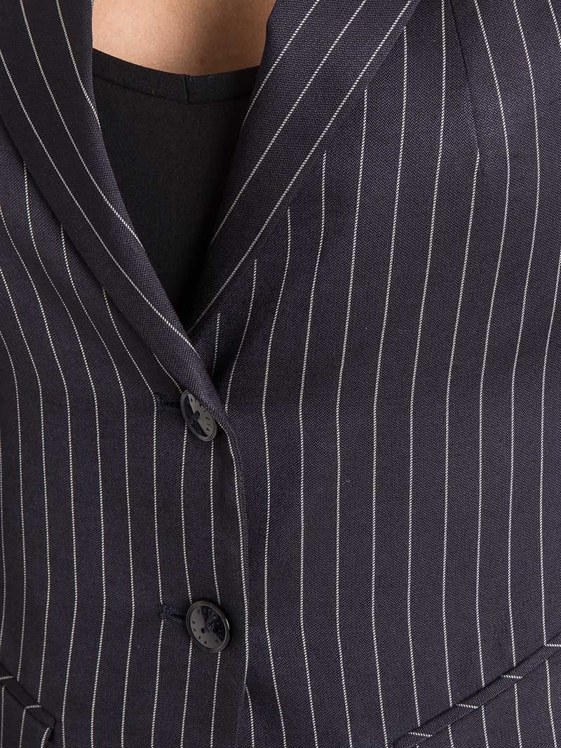 Blue Viscose Women Blazer