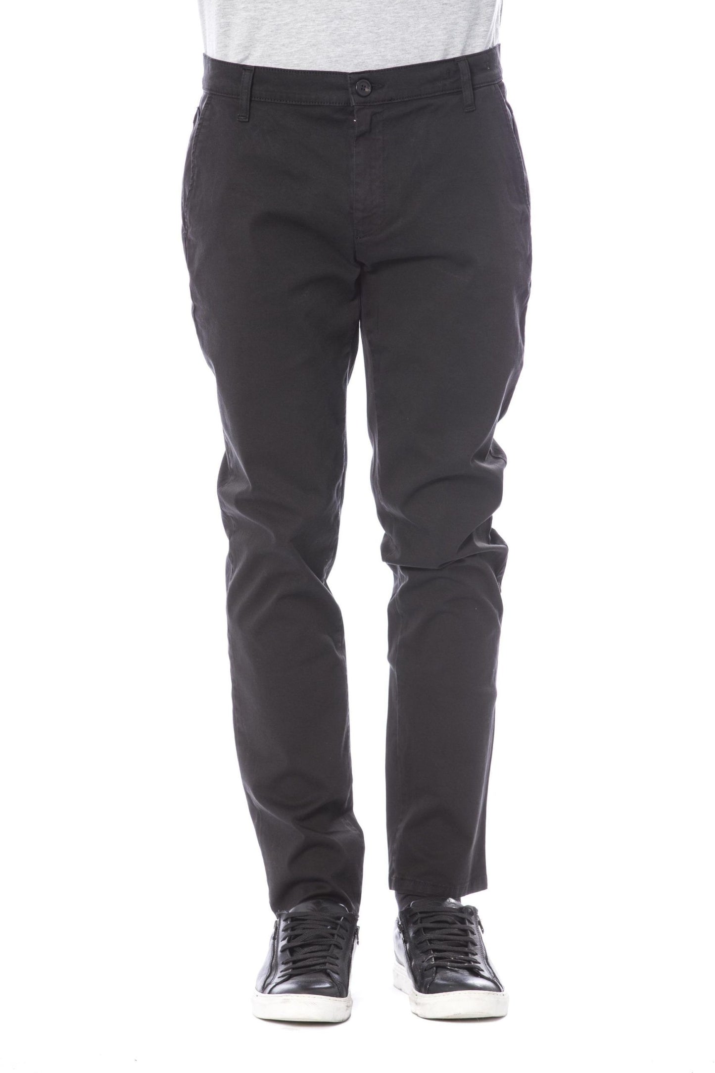 Black Cotton Men Chino Pant