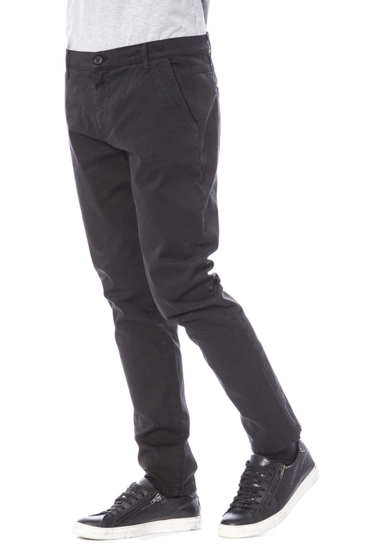 Black Cotton Men Chino Pant