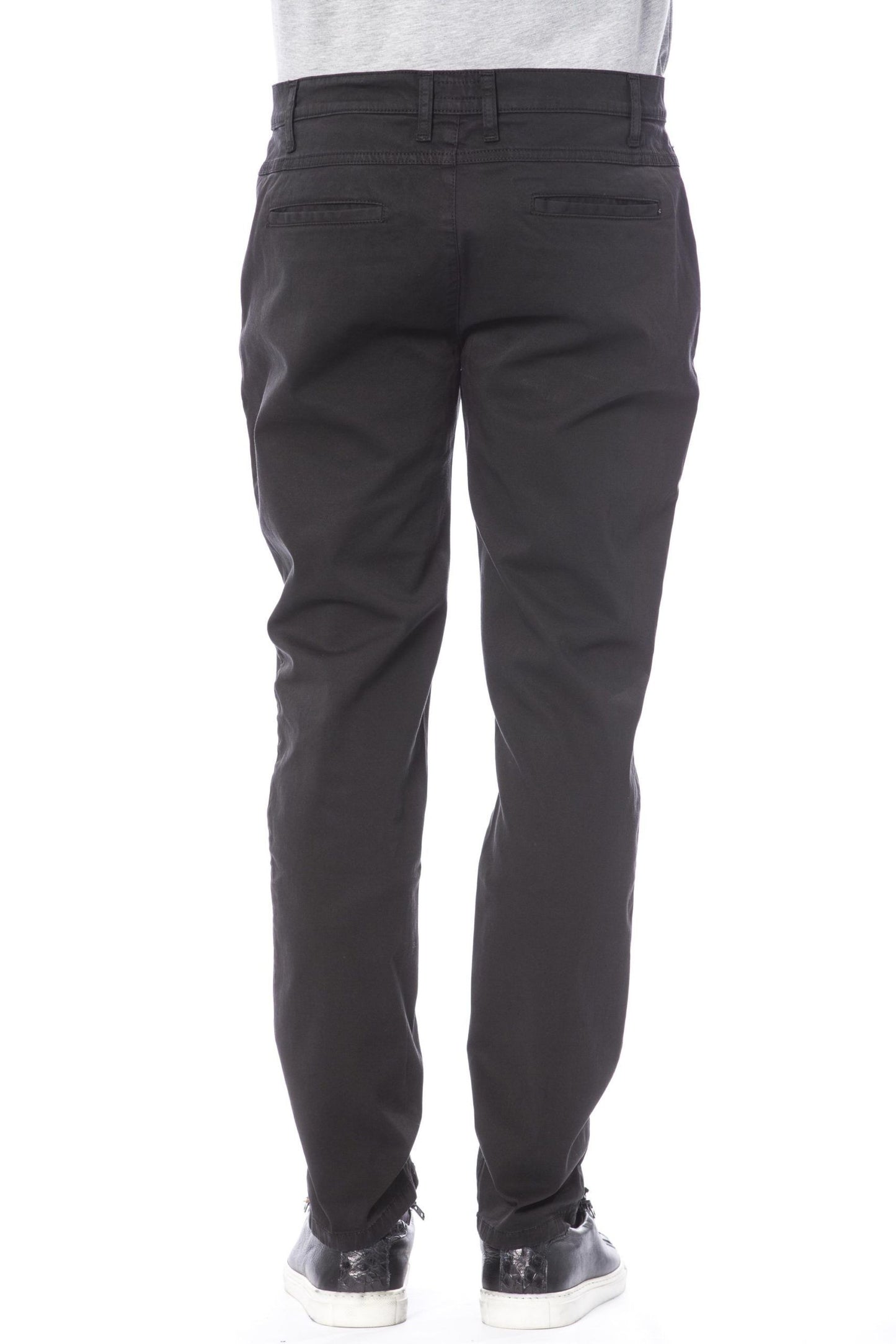 Black Cotton Men Chino Pant
