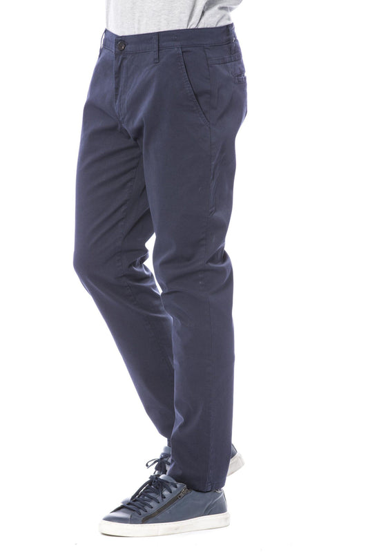 Blue Cotton Men Chino Pant