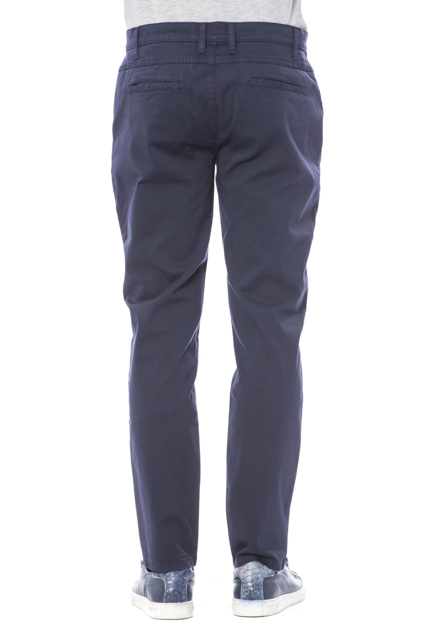 Blue Cotton Men Chino Pant
