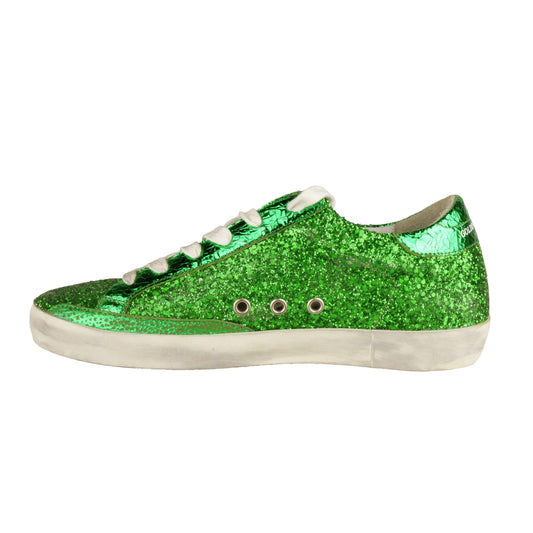 Green Leather Women Sneaker