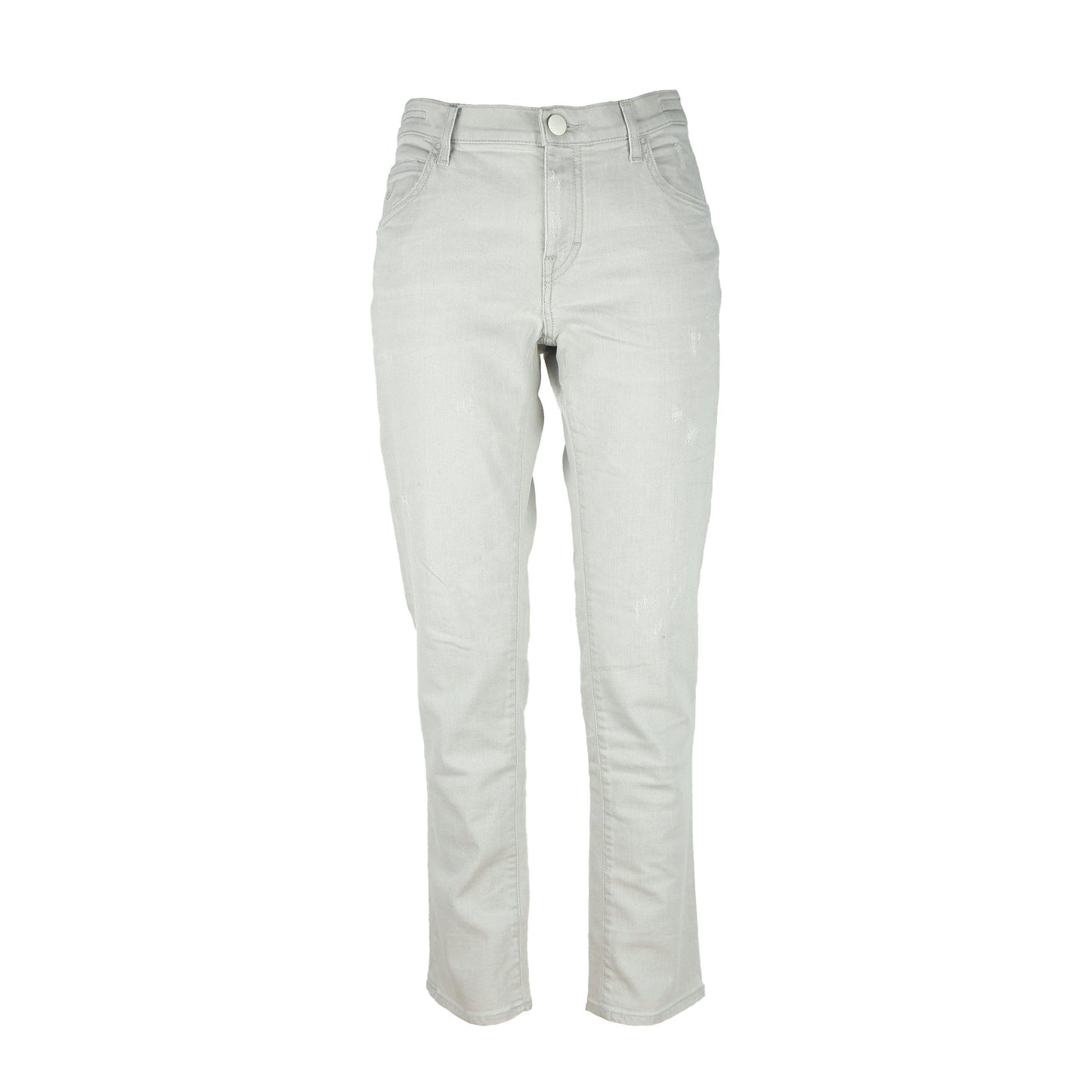 Gray Cotton Women's Straight Jean