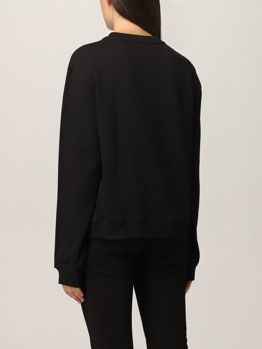 Black Cotton Women Sweater