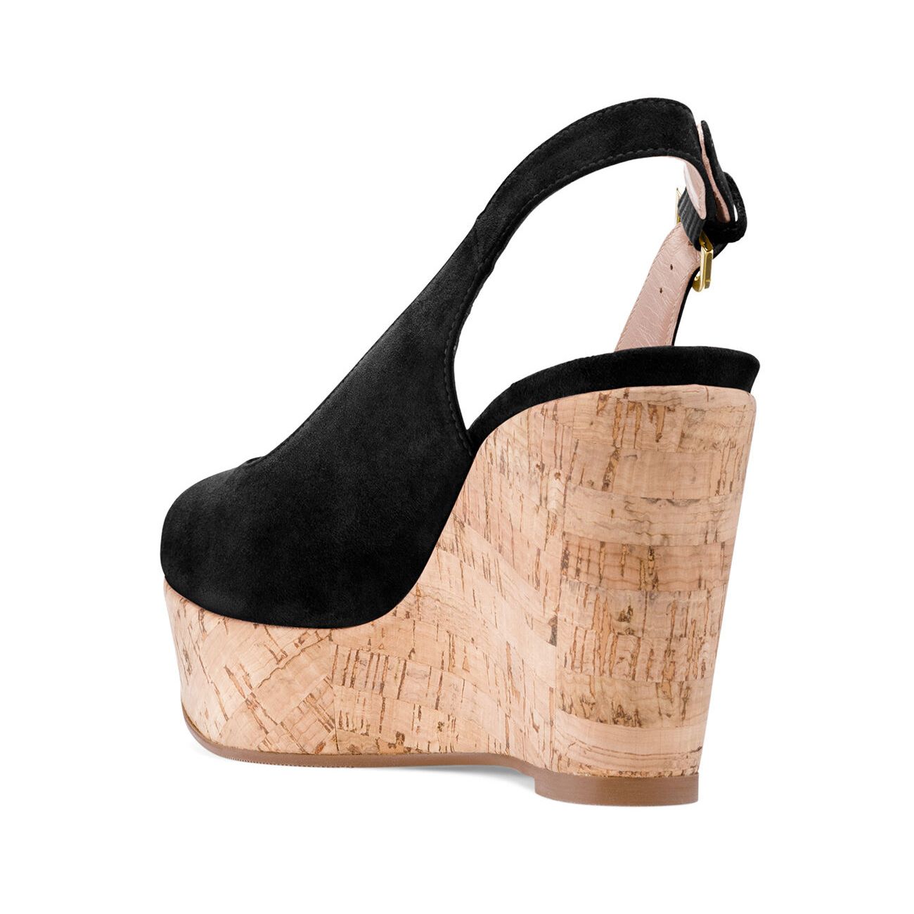 Black Suede Women Sandal
