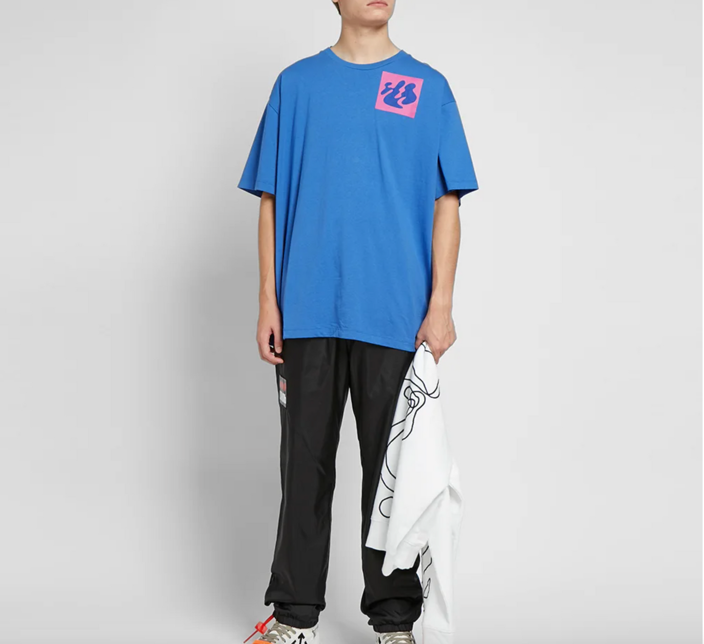 Blue Cotton Men T-Shirt