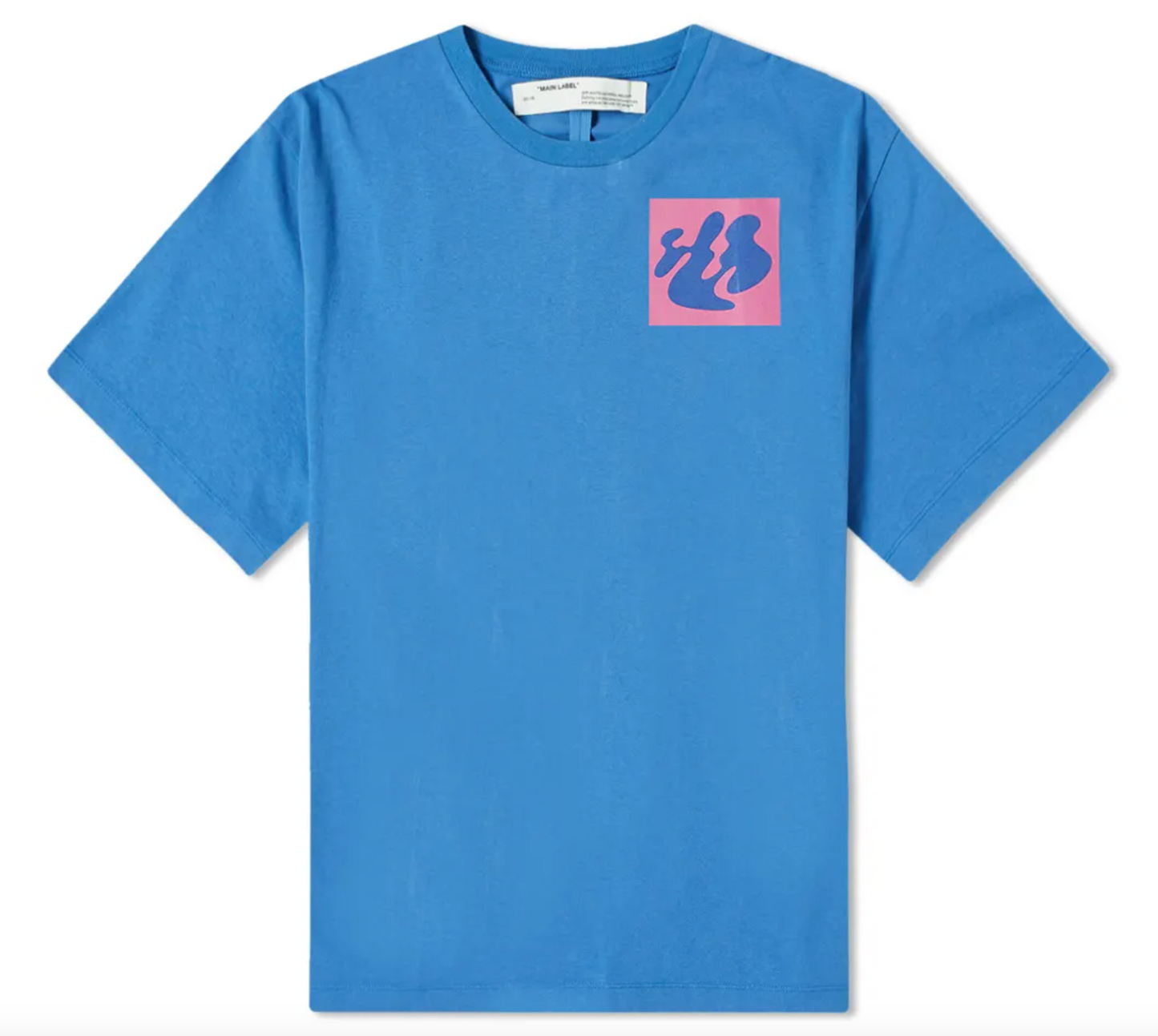 Blue Cotton Men T-Shirt