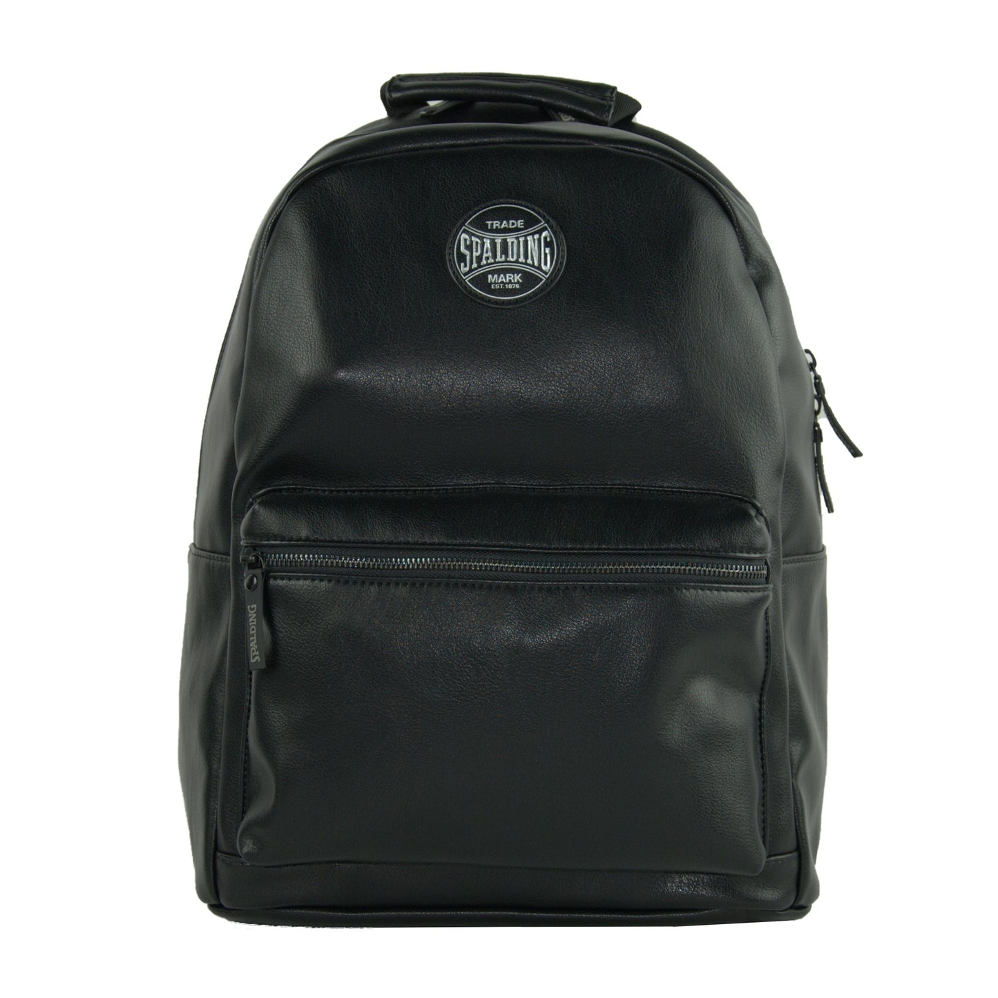 Black Polyurethane Men Backpack